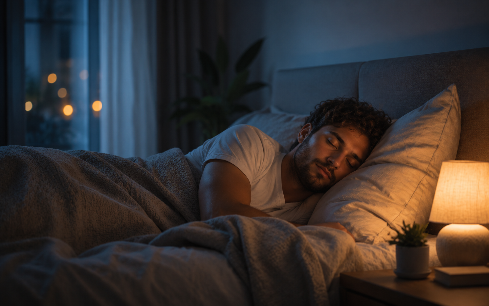 Peaceful sleep environment promoting mental health and restoration